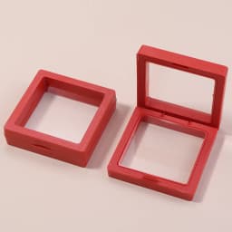 1Pc/Lot PE Film Jewelry Storage Box 3D Floating Display Case for Rings Earrings Necklace Brooch Wedding Gift Jewelry Organizer