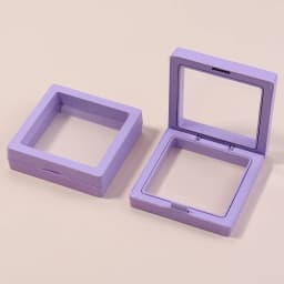 1Pc/Lot PE Film Jewelry Storage Box 3D Floating Display Case for Rings Earrings Necklace Brooch Wedding Gift Jewelry Organizer