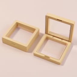 1Pc/Lot PE Film Jewelry Storage Box 3D Floating Display Case for Rings Earrings Necklace Brooch Wedding Gift Jewelry Organizer