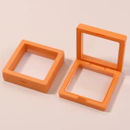 1Pc/Lot PE Film Jewelry Storage Box 3D Floating Display Case for Rings Earrings Necklace Brooch Wedding Gift Jewelry Organizer