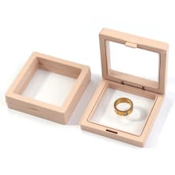 1Pc/Lot PE Film Jewelry Storage Box 3D Floating Display Case for Rings Earrings Necklace Brooch Wedding Gift Jewelry Organizer