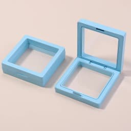 1Pc/Lot PE Film Jewelry Storage Box 3D Floating Display Case for Rings Earrings Necklace Brooch Wedding Gift Jewelry Organizer