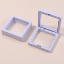1Pc/Lot PE Film Jewelry Storage Box 3D Floating Display Case for Rings Earrings Necklace Brooch Wedding Gift Jewelry Organizer