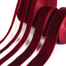 5-10Yards/Roll Velvet Ribbons Wine Red Black Color Single Face Flocking Webbing For DIY Christmas Crafts Wrapping Decoration