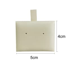 Jewelry Display Small Piece Of Beige White Brushed Leather Earrings Pendant Necklace Collection Jewelry Display Props 5*4cm