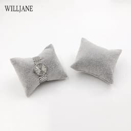 Wholesale Jewelry Pillow Stand Velvet PU Leather Holder Organizer Bracelet Case Bangle Anklet Watch Display Photography Cushion