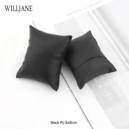 Wholesale Jewelry Pillow Stand Velvet PU Leather Holder Organizer Bracelet Case Bangle Anklet Watch Display Photography Cushion