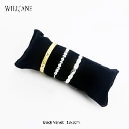 Wholesale Jewelry Pillow Stand Velvet PU Leather Holder Organizer Bracelet Case Bangle Anklet Watch Display Photography Cushion