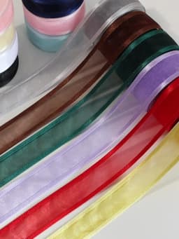 10Yards/Lot 2.5cm Mesh Organza Ribbon Mesh Christmas Ribbon DIY Handmade Bow Flower For Gift Packaging Wedding Party Decoration