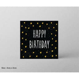 30pcs 8x8cm Pink Cartoon Square Happy Birthday Thank You Card For Small Businesses Gift Box Greeting Decoration Packaging Supply
