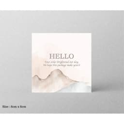 30pcs 8x8cm Pink Cartoon Square Happy Birthday Thank You Card For Small Businesses Gift Box Greeting Decoration Packaging Supply