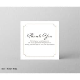 30pcs 8x8cm Pink Cartoon Square Happy Birthday Thank You Card For Small Businesses Gift Box Greeting Decoration Packaging Supply