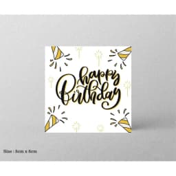 30pcs 8x8cm Pink Cartoon Square Happy Birthday Thank You Card For Small Businesses Gift Box Greeting Decoration Packaging Supply