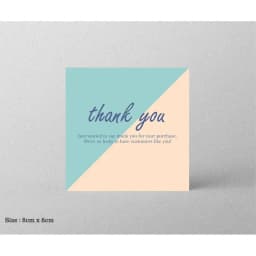 30pcs 8x8cm Pink Cartoon Square Happy Birthday Thank You Card For Small Businesses Gift Box Greeting Decoration Packaging Supply