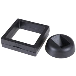 70*70mm Black 3d Floating Jewelry Coin Display Frame Holder Box Case W/ Stand High Quality