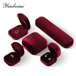 Yinbeini Wedding Ring Box Velvet Jewelry Box Collection Bracelet Necklace Pendant Storage Case Jewelry Display Organizer H030
