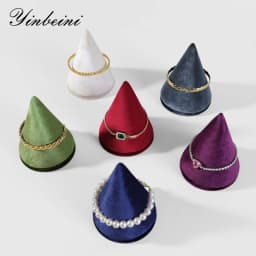 Yinbeini Velvet Conical Bangle Stand Jewelry Display Storage Holder for Bracelet Wristwatch TB032