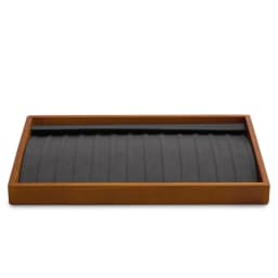Oirlv Wooden Jewelry Tray Ring Earrings Bracelet Bangle Necklace Tray Solid Wood Jewelry Display Tray Wooden Jewelry Organizer