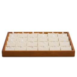 Oirlv Wooden Jewelry Tray Ring Earrings Bracelet Bangle Necklace Tray Solid Wood Jewelry Display Tray Wooden Jewelry Organizer