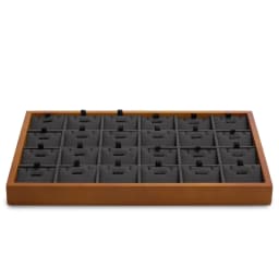 Oirlv Wooden Jewelry Tray Ring Earrings Bracelet Bangle Necklace Tray Solid Wood Jewelry Display Tray Wooden Jewelry Organizer