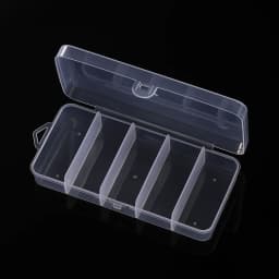 1pc 5 Grids White Plastic Storage Box Transparent Dustproof Organizer for Earring Jewelry Hair Accessories Bead Rings Containers