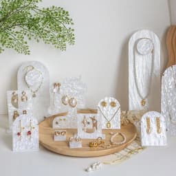 Acrylic White Mannequin Necklace Jewelry Pendant Display Stand Holder Show Decorate Jewelry Set Display Shelf Earring Organizer