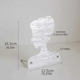 Acrylic White Mannequin Necklace Jewelry Pendant Display Stand Holder Show Decorate Jewelry Set Display Shelf Earring Organizer