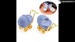 1 Piece Lovely Baby Carriage Velvet Jewelry Box Wedding Ring Box Gift Box Holder Case for Earrings Necklaces Bracelets Display