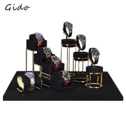 Watch Display Props High-grade Microfiber Window Counter Watch Display Rack Watch Bracket Storage Accessories