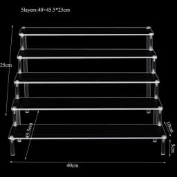 Widen10cm Acrylic Storage Jewellery Display Model Stud Makeup Figure Doll Stand Decoration Put Doll Hand Handle Trapezoidal