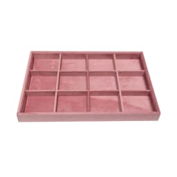 Pink Velvet Ring Tray Jewelry Organizer Necklace Earrings Pendant Storage Rack Jewelry Display Tray Watch Holder 35*24Cm