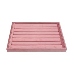 Pink Velvet Ring Tray Jewelry Organizer Necklace Earrings Pendant Storage Rack Jewelry Display Tray Watch Holder 35*24Cm