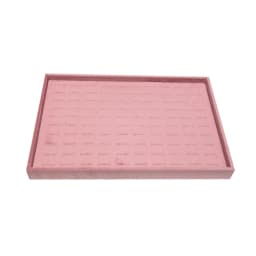 Pink Velvet Ring Tray Jewelry Organizer Necklace Earrings Pendant Storage Rack Jewelry Display Tray Watch Holder 35*24Cm