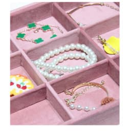 Pink Velvet Ring Tray Jewelry Organizer Necklace Earrings Pendant Storage Rack Jewelry Display Tray Watch Holder 35*24Cm