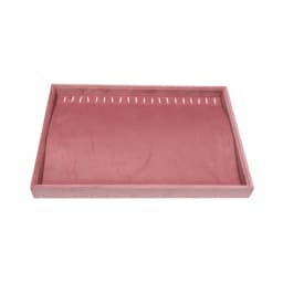 Pink Velvet Ring Tray Jewelry Organizer Necklace Earrings Pendant Storage Rack Jewelry Display Tray Watch Holder 35*24Cm