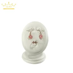 Earrings Rings Display Organizer Exhibitors Jewelry Props White Brushed Leather Jewelry Rack Ear Stud Storage Holder