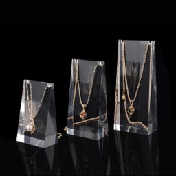 New Style Earrings Necklace Pendant Solid Acrylic Clear Chain Jewelry Display Stand Storage Racks Organizer Holder Showcase