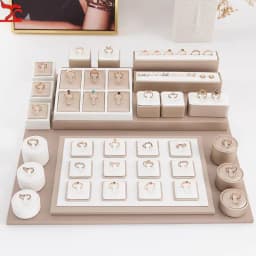 Ring Display Case Window Counter Ring Plate Display Jewelry Rack Champagne Jewelry Tray Commercial Display Props