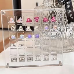 Clear Acrylic Magnetic Display Case 36-Grid Transparent Organizer for Seashells Starfish Jewelry Trinkets Jewelry Making Display