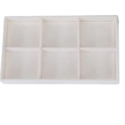 1PC Beige Velvet Jewelry Tray Earrings Earrings Ring Storage Earrings Simple Jewelry Box Jewelry Desktop Organizing Cases