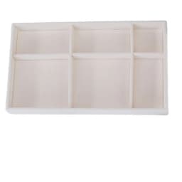 1PC Beige Velvet Jewelry Tray Earrings Earrings Ring Storage Earrings Simple Jewelry Box Jewelry Desktop Organizing Cases