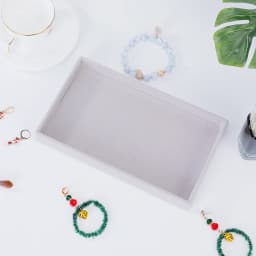 Jewelry Organizer Velvet Jewelry Storage Tray Display Ring Bracelet Necklace Storage Box Showcase Drawer Organizer Trays- GRAY