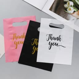 20Pcs/lot Thank You Gift Bags Wedding Birthday Guest Gift Wrap Plastic DIY Jewelry Bags Small Business Candy Packaging