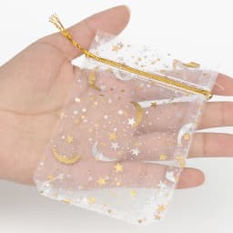 50pcs/lot Jewelry Packaging Moon Star Drawstring Organza Bags Party Goodie Packing Bags Wedding Candy Gifts Pouches Wholesale
