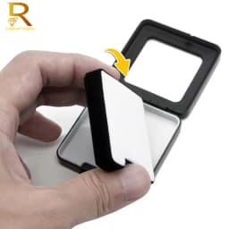 Metal Loose Diamond Jewelry Storage Box Slide Buckle Gemstones Display Organizer Case Glass Cover Jewellery Beads Gem Stone Jar