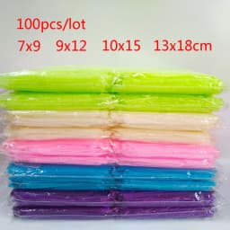 100pcs Jewelry Gift Bag 7x9 9x12 10x15 13x18cm Jewelry Packaging Organza Bags Favor Wedding Party Christmas Gift Bags