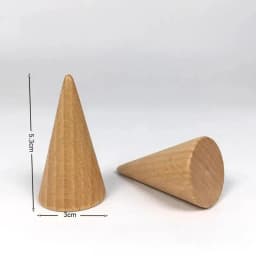 Wooden Jewelry Finger Ring Walnut Triangle Conical Jewelry Storage Display Stand For Rings Jewelry Holder Organizer Case
