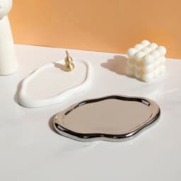 Simple Ceramic Dinner Plate Decorative Plate, Creative Cloud Tray, Kitchen Living Room Home Jewelry Storage Plate, Cloud Plate