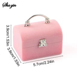 1 Piece Small Jewelry Box Velvet wedding Ring box Necklace Display Box Cute Bear Gift box Container Case for Jewelry Packaging