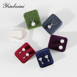 Yinbeini Velvet Pendant Necklace Display Stand Earring Stud Jewelry Display Prop Holder for Retail Showcase TB030